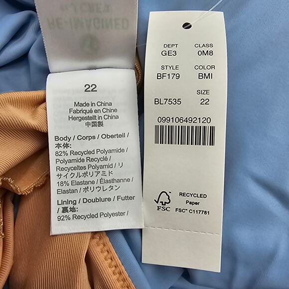 J. Crew Womans size 22 Ruched Square Neck One Piece Swimsuit Cheeky Blue NEW - Picture 7 of 8